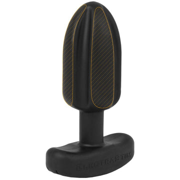 ELECTRASTIM - PLUG ANAL TARTARUS EN SILICONE NOIR QUADRIPOLAIRE