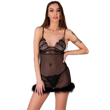 LIVCO CORSETTI FASHION - ZERUNAM SET BABYDOLL + ZWARTE STRING