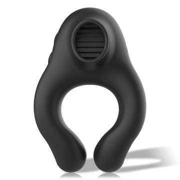 ARMONY - SILICONEN VIBRATORRING MET 3 OPLAADBARE MOTOREN, ZWART - GOUD