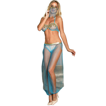 SUBBLIME - INDIA STYLE BLAUWE LINGERIESET L/XL