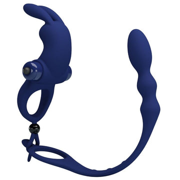 PRETTY LOVE - ANNEAU VIBRANT AYAD RABBIT AVEC PLUG BLEU