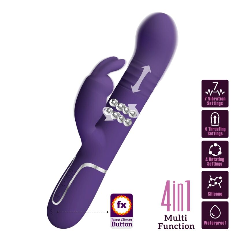 PRETTY LOVE - COALE RABBIT VIBRATOR 4-IN-1 PAARS