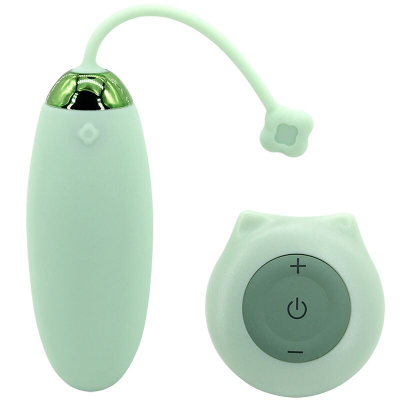 ARMONY - KITTY FUN EIVORMIGE VIBRATOR MET AFSTANDSBEDIENING, 10 VIBRATIESTANDEN, GROEN
