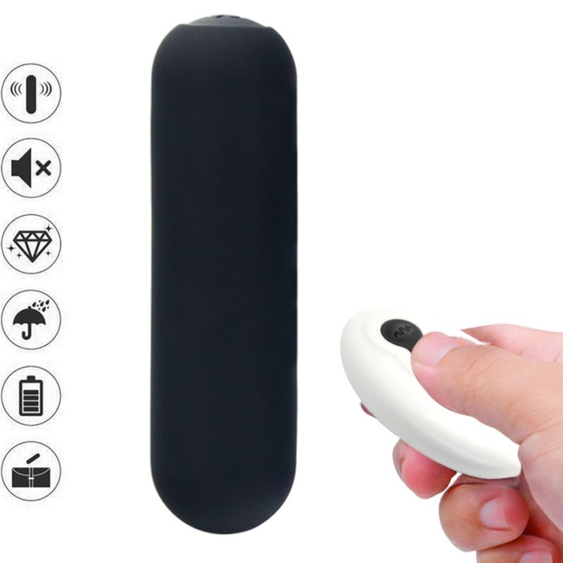 ARMONY - SPLASH JOIE VIBRATOR KOGELVORMIG SILICONEN MET AFSTANDSBEDIENING 10 VIBRATIESTANDEN 75 X 19 CM ZWART