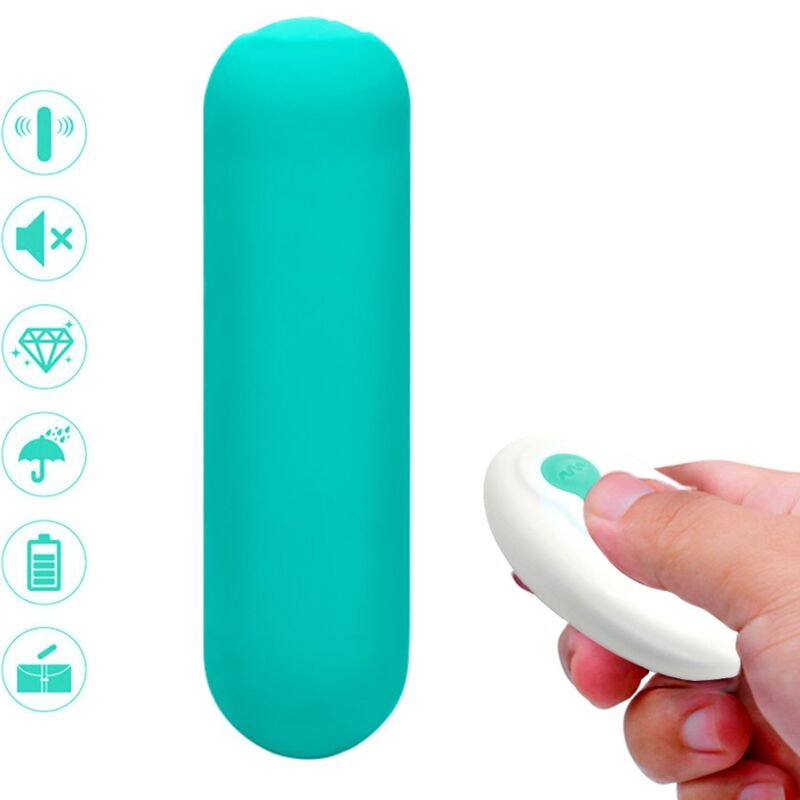 ARMONY - SPLASH JOIE VIBRATOR KOGELVORMIG SILICONEN MET AFSTANDSBEDIENING 10 VIBRATIESTANDEN 75 X 19 CM GROEN