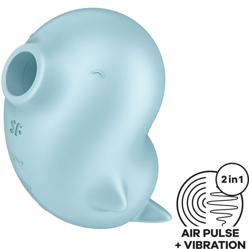 SATISFYER - SASSY SEAL STIMULATOR &amp; VIBRATOR BLAUW
