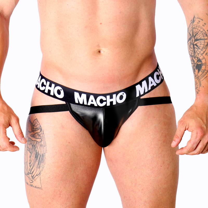 MACHO - JOCK CUIR NOIR MX25NC L