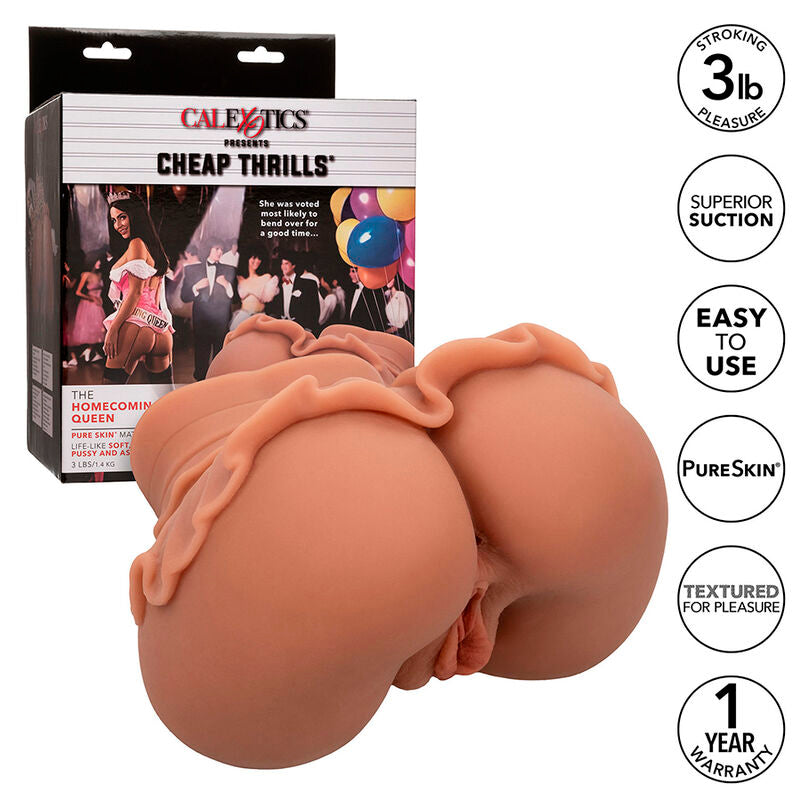 CALEXOTICS - DE HOMECOMING QUEEN DUBBEL REALISTISCHE MASTURBATOR CARAMEL