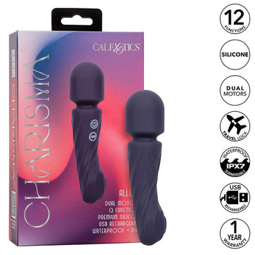 CALEXOTICS - CHARISMA ALLURE MASSAGEAPPARAAT MET DUBBELE MOTOREN, 12 FUNCTIES, 17,25 CM X 4,5 CM, PAARS
