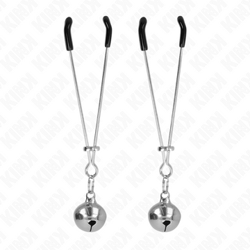 KINK - THIN BELL NIPPLE CLAMPS SILVER 7 CM