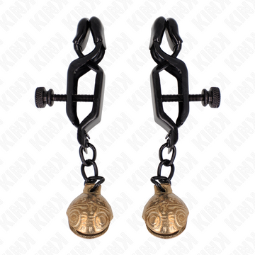 KINK - BELL JAW STYLE NIPPLE CLAMPS BLACK 7 CM