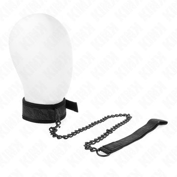 KINK - BASISMODEL HALSBAND MET RIEM 77 CM MODEL 5 VERSTELBAAR 34-54 CM X 5 CM