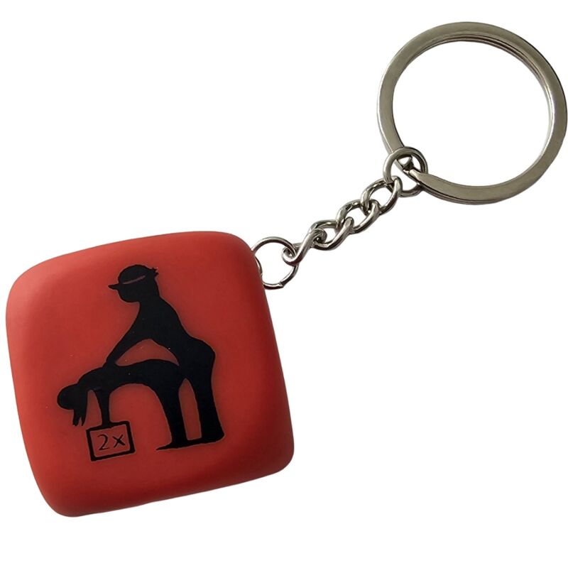 DIABLO PICANTE - PORTE-CLÉS DÉS ROUGES AVEC POSES