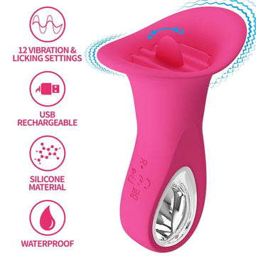 PRETTY LOVE - VIBREUR ORAL CLYDE LANGUE VIBRANTE 12 VIBRATIONS ROSE