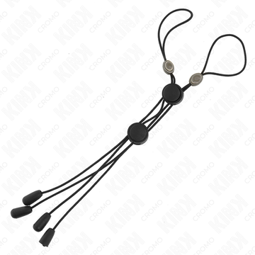 KINK - PINCES À TÉTONS NOIRES DÉTAILLÉES AVEC ÉLASTIQUE NOIR