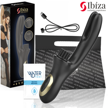 IBIZA - HI-TECH RABITT BRUSHING MULTI-CELL CLITORIAL EN DOUBLE WAVE VIBRATOR
