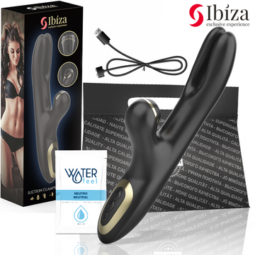 IBIZA - DUBBELE VIBRATORKLEM ZWART