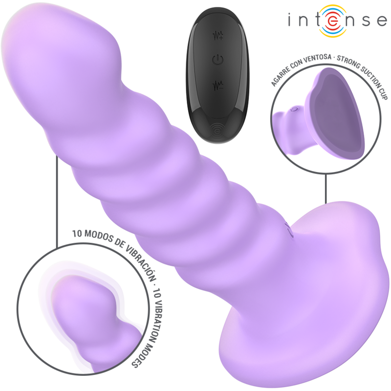 INTENSE - BRENDA VIBRATOR MAAT M SPIRAALVORMIG ONTWERP 10 VIBRATIES PAARSE AFSTANDSBEDIENING