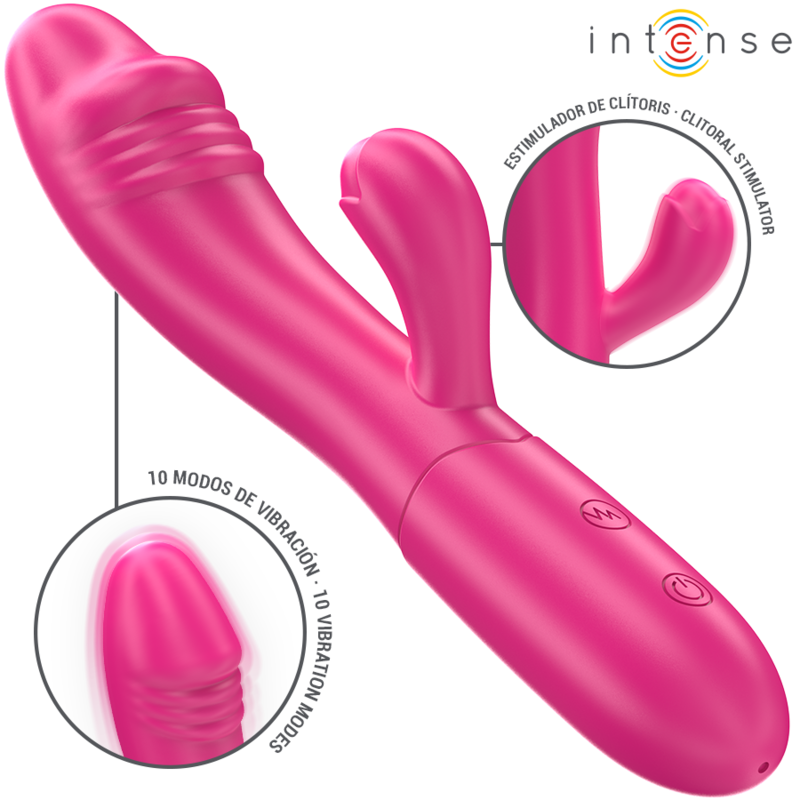 INTENSE - IVY FLEXIBELE VIBRATOR 10 VIBRATIES MET STIMULERENDE ROZE TONG