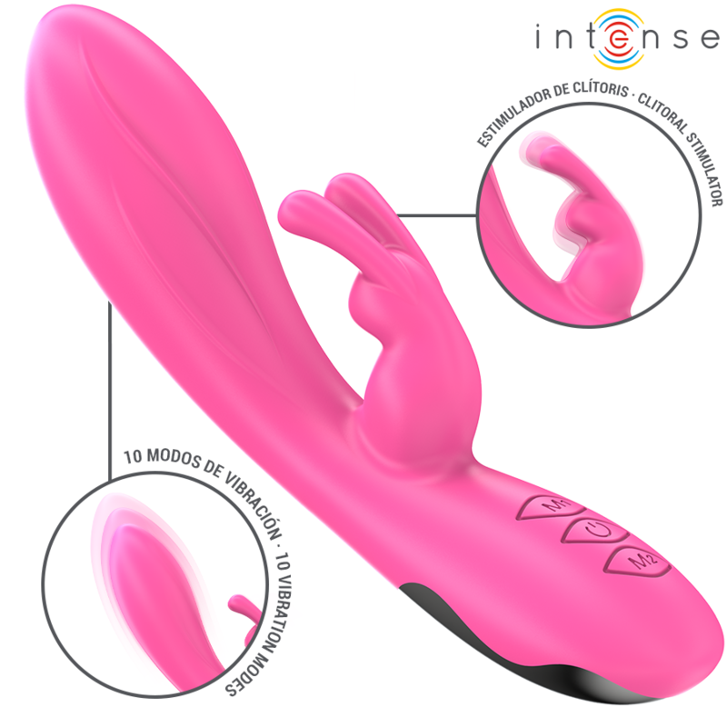INTENSE - RANDALL RABBIT VIBRATOR 10 VIBRATIES ROZE