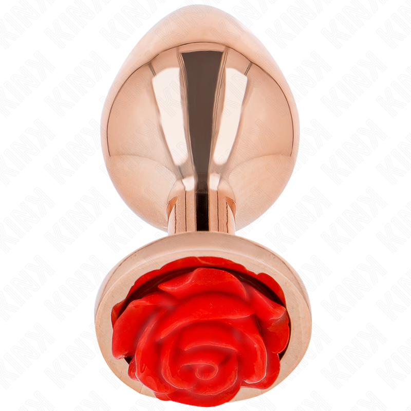 KINK - ROZE GOUDEN ANALE PLUG MET RODE ROOS