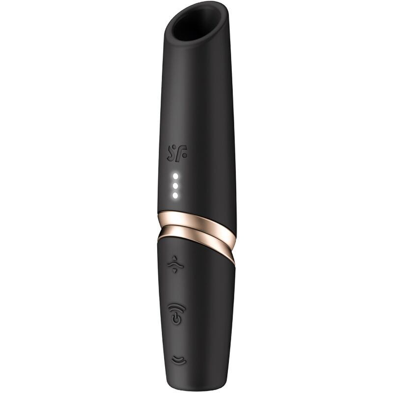 SATISFYER - STIMULATEUR CLITORIDIEN PERFECT KISS WAVE NOIR / OR