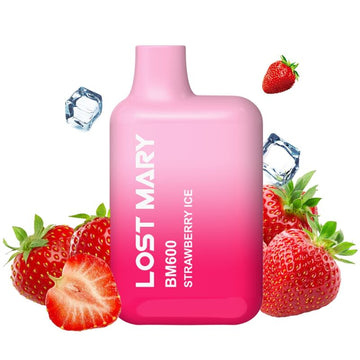 LOST MARY - VAPE JETABLE NICOTINE BM600 2% FRAISE GLACÉE