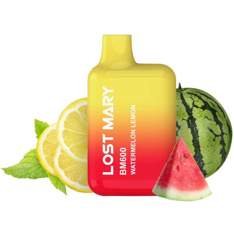 LOST MARY - VAPE JETABLE BM600 À LA NICOTINE 2% PASTEQUE CITRON