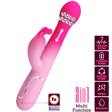 PRETTY LOVE - DEJON 3-IN-1 MULTIFUNCTIONELE KONIJNENVIBRATOR ROZE