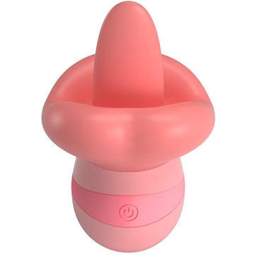 PRETTY LOVE - KYLEE TONGUE CLITORIS STIMULATOR 10 VIBRATIES NUDE ROZE