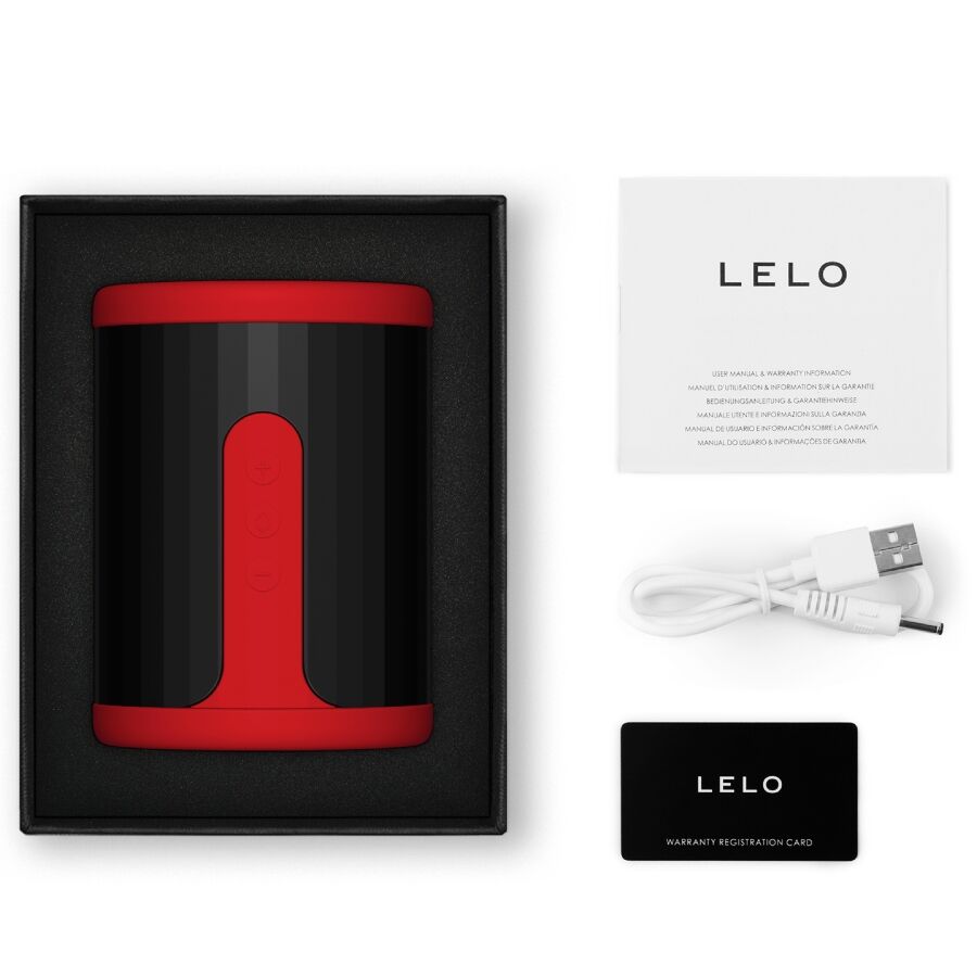LELO - F2S™ TURKOOIS MANNELIJKE MASTURBATOR ROOD