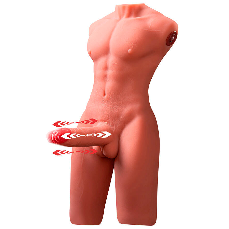 XISE - TORSE MASCULIN RÉALISTE JASON DEMI-CORPS AVEC POUSSÉE ET VIBRATION 55 CM