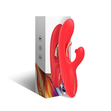 ARMONY - G-SPOT EN CLITORISSTIMULATOR VIBRATOR MET OSCILLERENDE TONG ROOD