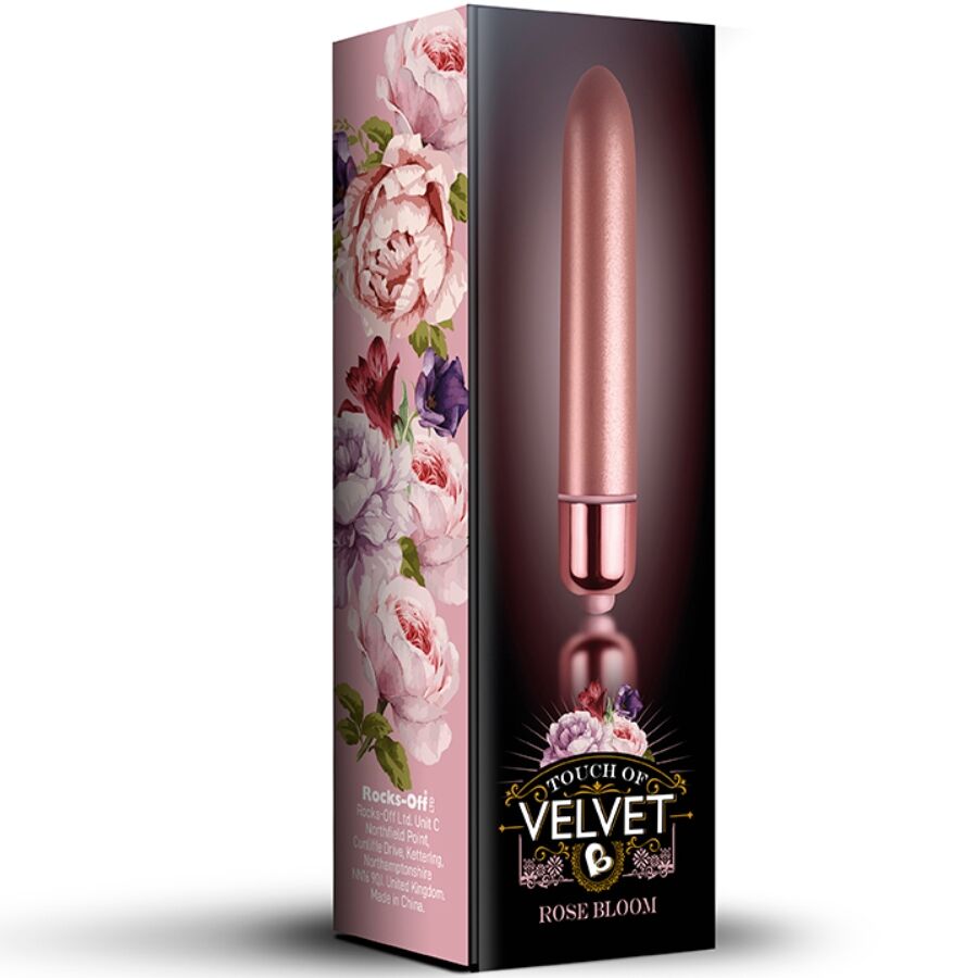 ROCKS-OFF - VIBRERENDE KOGEL AANRAKING VAN VELVET ROSE BLOOM 10 SNELHEDEN