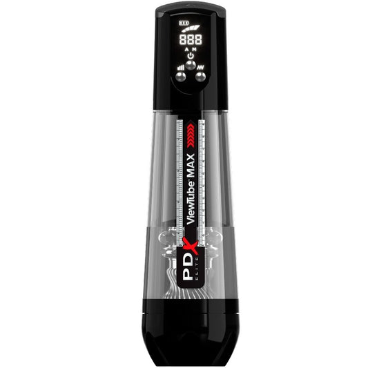 PDX ELITE - VIEWTUBE MAX VIEW AUTOMATISCHE MASTURNADOR MET TRANSPARANTE ZUIGING