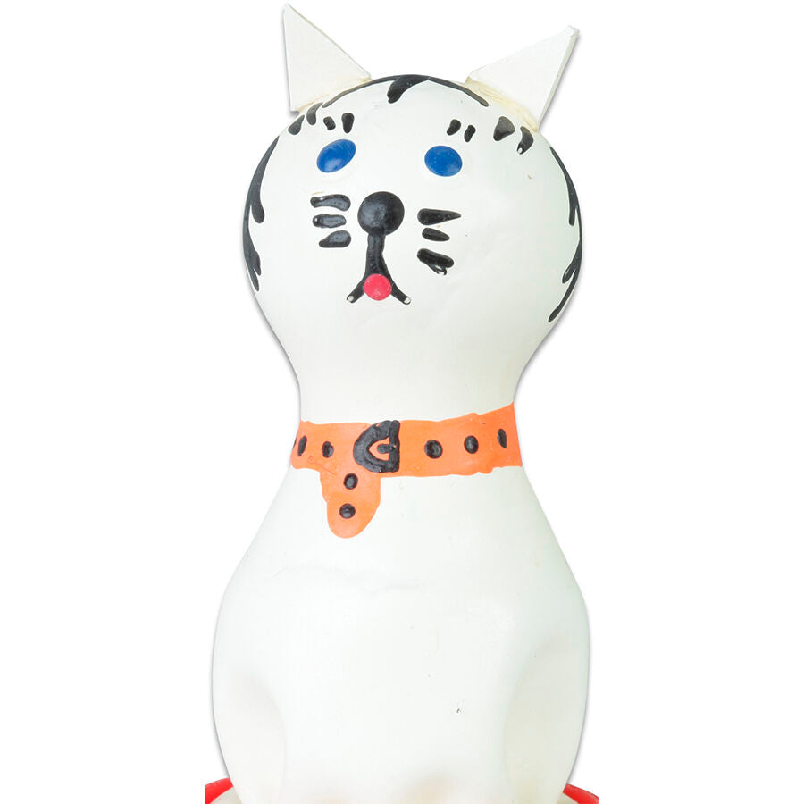 CONDOMERIE - HANDGESCHILDERDE CONDOMS MET EEN WITTE KAT