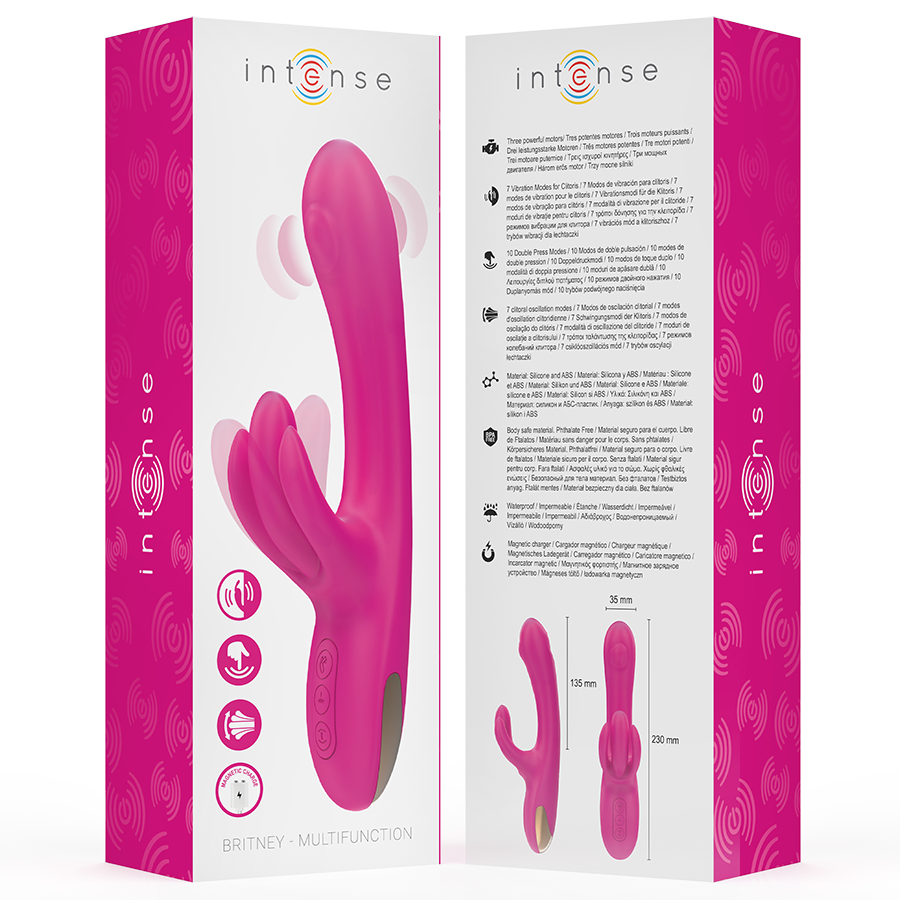 INTENSE - BRITNEY MULTIFUNCTIONELE KONIJNENVIBRATOR 23 CM ROZE