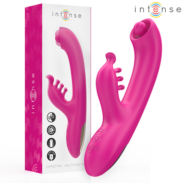 INTENSE - CHRISTINA MULTIFUNCTIONELE KONIJNENVIBRATOR 22,5 CM ROZE