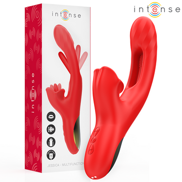 INTENSE - JESSICA MULTIFUNCTIONELE VIBRATOR VOOR CLITORISSTIMULATIE 24,8 CM ROOD