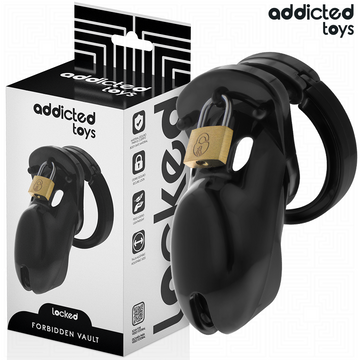 ADDICTED TOYS BLOQUÉ - CAGE PÉNIS COFFRE FORT INTERDIT 10 CM