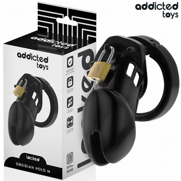 ADDICTED TOYS LOCKED - OBSIDIAN HOLD CAGE DE PÉNIS TAILLE M
