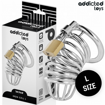 ADDICTED TOYS LOCKED - CAGE DE PÉNIS EN MÉTAL CELLULE DE FER TAILLE 5 CM L