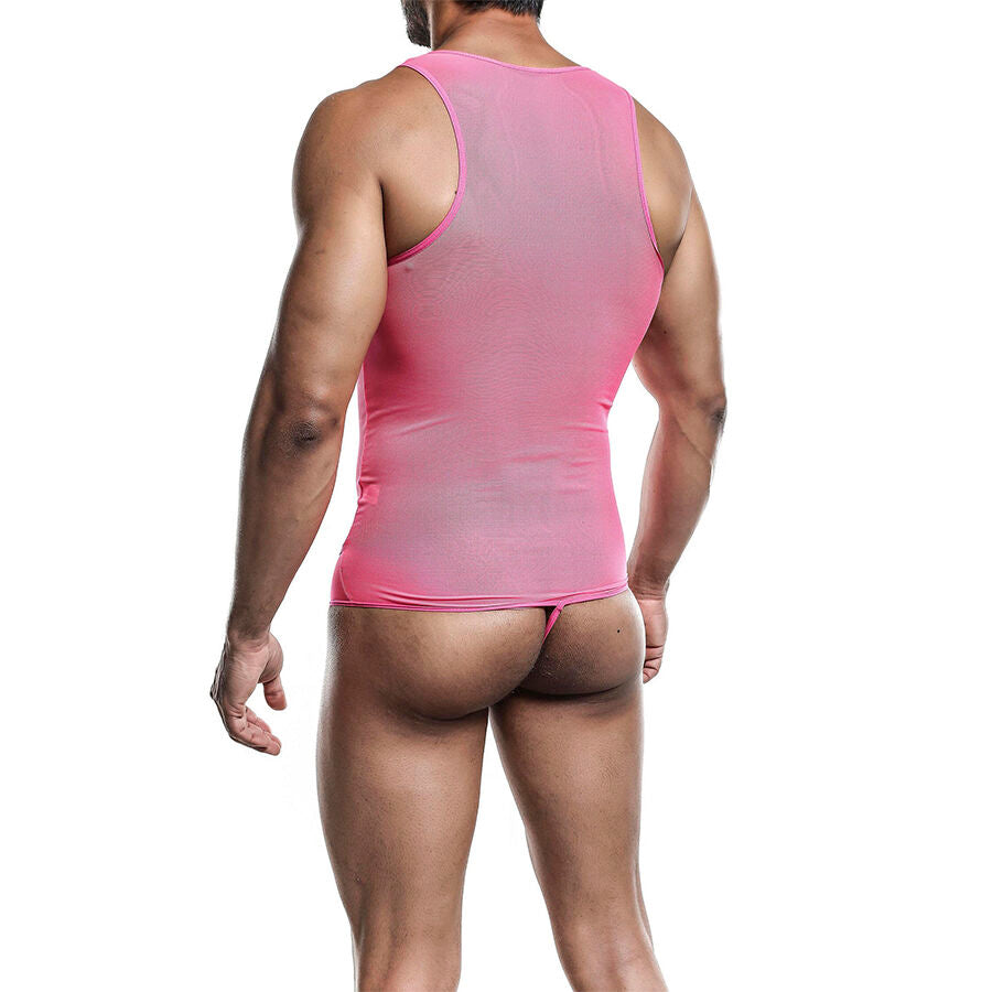 MOB - TRANSPARANTE ROZE BODYSHEER MAAT S/M