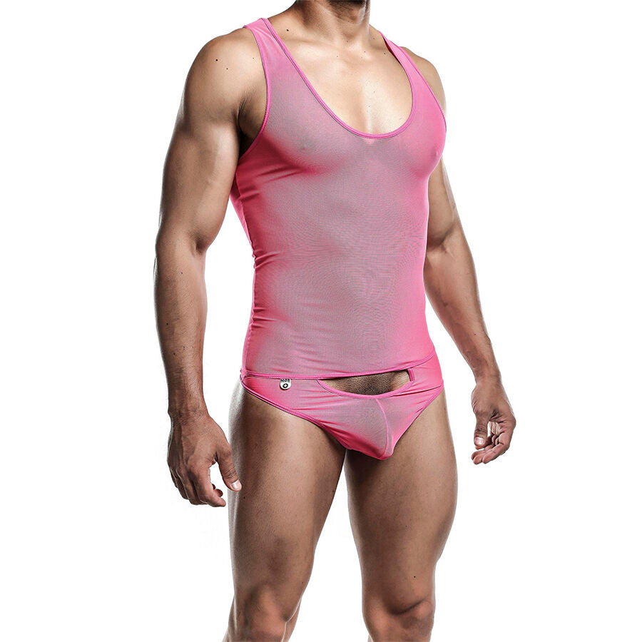MOB - TRANSPARANTE ROZE BODYSHEER MAAT S/M