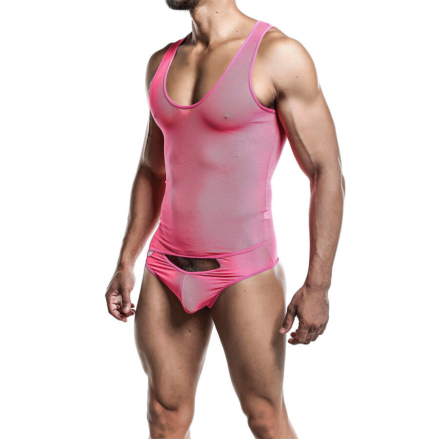 MOB - TRANSPARANTE ROZE BODYSHEER MAAT S/M