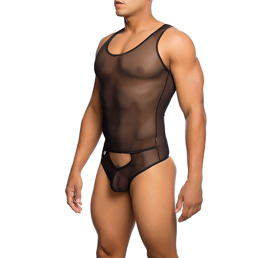 MOB - TRANSPARANTE ZWARTE BODYSHEER MAAT S/M