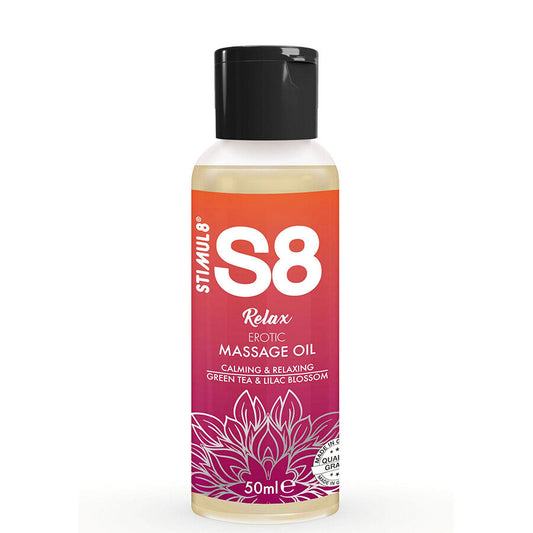 STIMUL8 - S8 RELAX EROTISCHE MASSAGEOLIE GROENE THEE 50 ML