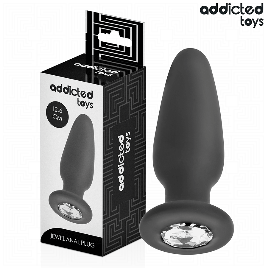 ADDICTED TOYS - PLUG ANAL AVEC BIJOU SILICONE TAILLE L 12,6 CM