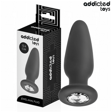 ADDICTED TOYS - PLUG ANAL AVEC BIJOU SILICONE TAILLE L 12,6 CM