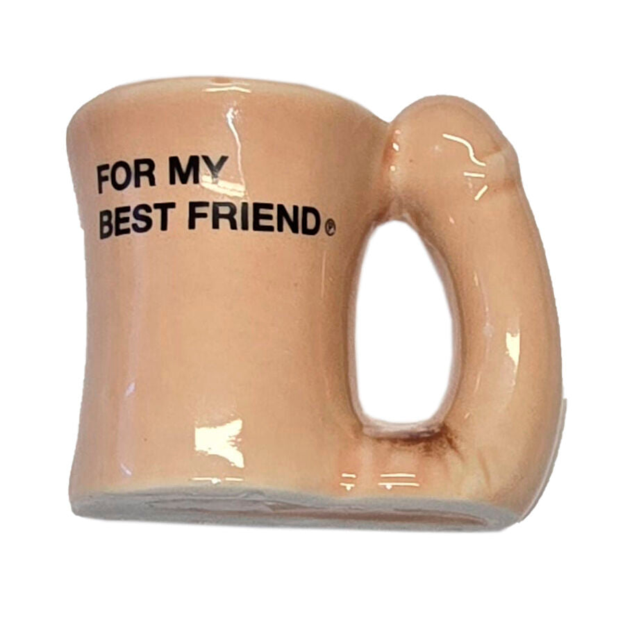 DIABLO PICANTE – MAGNET TASSE EN CÉRAMIQUE AVEC ANSE EN FORME DE PÉNIS « POUR MA MEILLEURE AMIE »